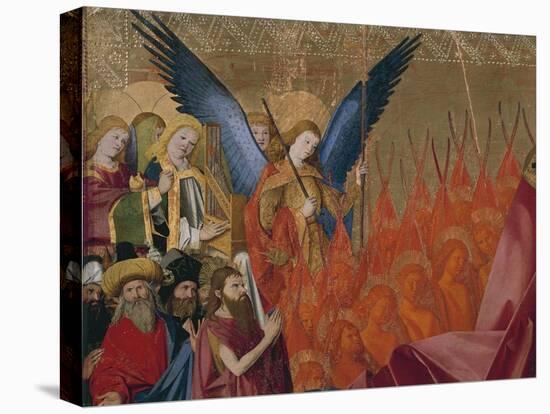 Angels and Saints, Detail from Coronation of Virgin, 1454-Enguerrand Quarton-Stretched Canvas