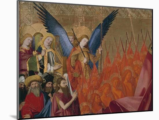 Angels and Saints, Detail from Coronation of Virgin, 1454-Enguerrand Quarton-Mounted Giclee Print