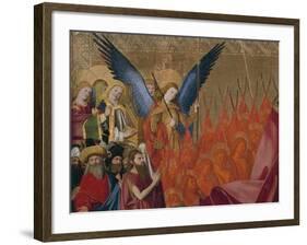 Angels and Saints, Detail from Coronation of Virgin, 1454-Enguerrand Quarton-Framed Giclee Print