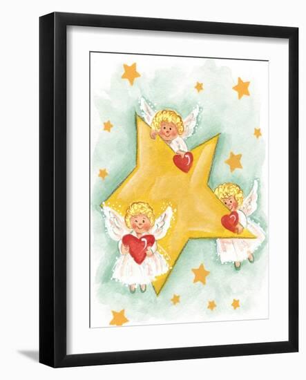 Angels and Stars-Beverly Johnston-Framed Giclee Print