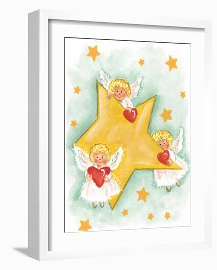 Angels and Stars-Beverly Johnston-Framed Giclee Print