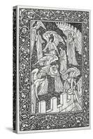 Angels Behind the Inner Sanctuary, from The Kelmscott Chaucer, Published by Kelmscott Press, 1896-William Morris-Stretched Canvas
