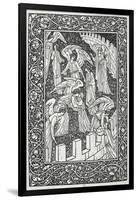 Angels Behind the Inner Sanctuary, from The Kelmscott Chaucer, Published by Kelmscott Press, 1896-William Morris-Framed Giclee Print