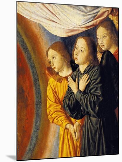 Angels, Detail from Right Side of Central Panel with Madonna Enthroned with Angels-null-Mounted Giclee Print