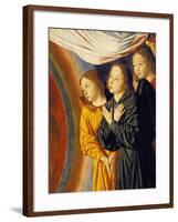 Angels, Detail from Right Side of Central Panel with Madonna Enthroned with Angels-null-Framed Giclee Print