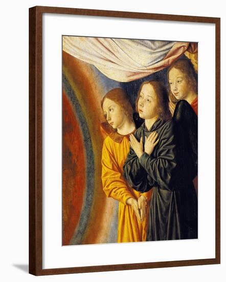 Angels, Detail from Right Side of Central Panel with Madonna Enthroned with Angels-null-Framed Giclee Print