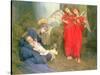 Angels Entertaining the Holy Child, 1893-Marianne Stokes-Stretched Canvas