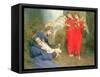 Angels Entertaining the Holy Child, 1893-Marianne Stokes-Framed Stretched Canvas