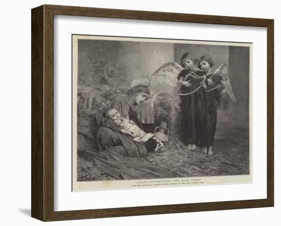 Angels Entertaining the Holy Child-Marianne Stokes-Framed Premium Giclee Print