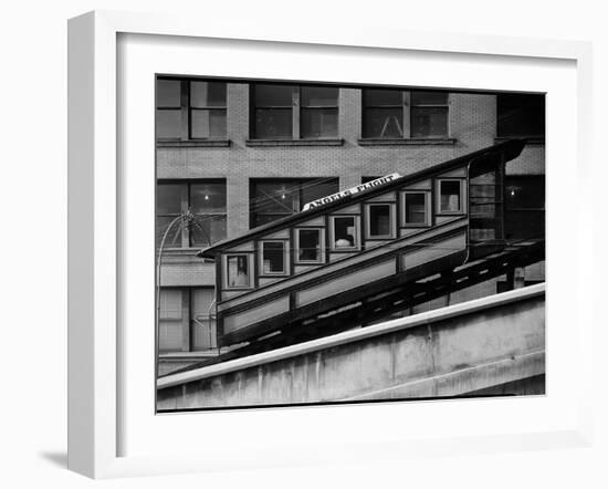 Angels Flight at Third and Hill Streets, Los Angeles-null-Framed Photographic Print