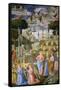 Angels in a Heavenly Landscape, Right Hand Wall of Apse, Journey of the Magi Cycle, Chapel, c.1460-Benozzo di Lese di Sandro Gozzoli-Framed Stretched Canvas