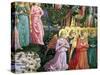 Angels in a Heavenly Landscape, the Left Hand Wall of the Apse-Benozzo di Lese di Sandro Gozzoli-Stretched Canvas