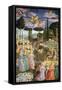 Angels in a Heavenly Landscape, the Left Hand Wall of the Apse-Benozzo di Lese di Sandro Gozzoli-Framed Stretched Canvas