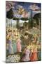 Angels in a Heavenly Landscape, the Left Hand Wall of the Apse-Benozzo di Lese di Sandro Gozzoli-Mounted Giclee Print