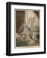 Angels in Bedroom-Alfred Pronier-Framed Art Print