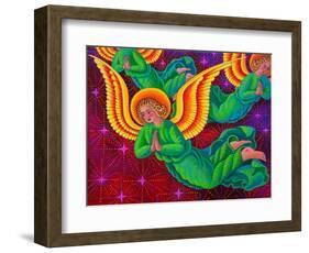 Angels in green-Jane Tattersfield-Framed Giclee Print