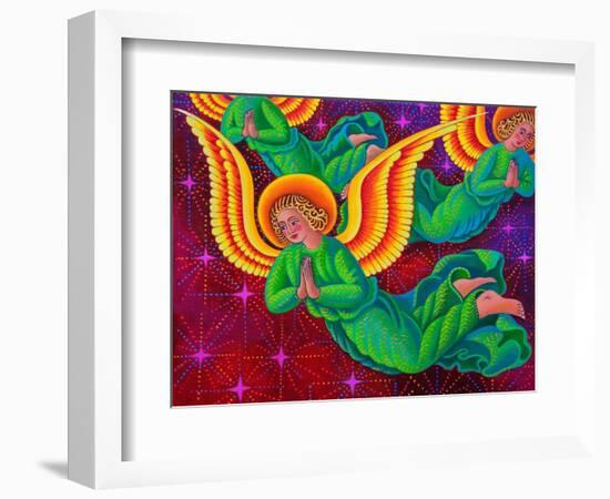 Angels in green-Jane Tattersfield-Framed Giclee Print