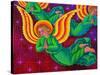 Angels in green-Jane Tattersfield-Stretched Canvas