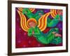 Angels in green-Jane Tattersfield-Framed Giclee Print