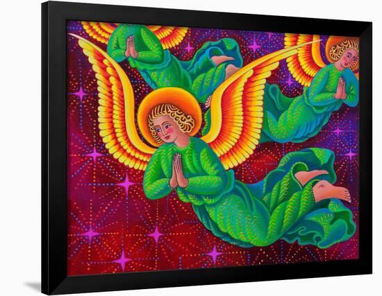 Angels in green-Jane Tattersfield-Framed Giclee Print