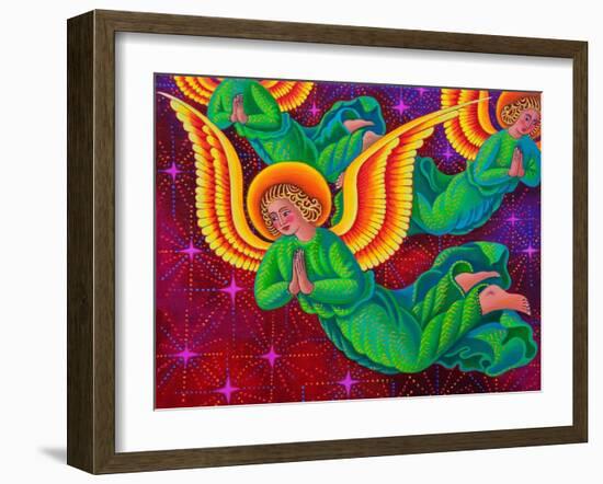 Angels in green-Jane Tattersfield-Framed Giclee Print