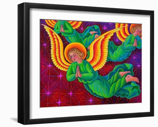 Angels in green-Jane Tattersfield-Framed Giclee Print