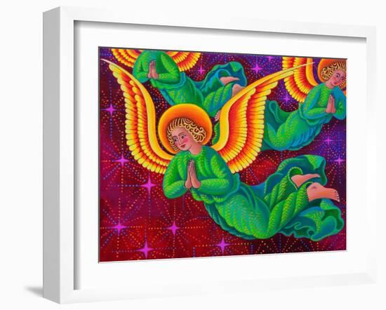 Angels in green-Jane Tattersfield-Framed Giclee Print