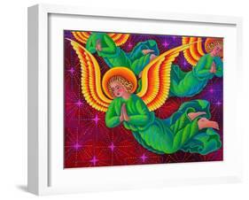 Angels in green-Jane Tattersfield-Framed Giclee Print