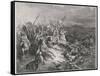 Angels Join in Battle Against the Enemies of the Israelites-Gustave Dor?-Framed Stretched Canvas