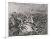 Angels Join in Battle Against the Enemies of the Israelites-Gustave Dor?-Framed Art Print