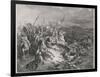 Angels Join in Battle Against the Enemies of the Israelites-Gustave Dor?-Framed Art Print