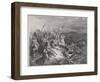 Angels Join in Battle Against the Enemies of the Israelites-Gustave Dor?-Framed Art Print