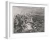 Angels Join in Battle Against the Enemies of the Israelites-Gustave Dor?-Framed Art Print