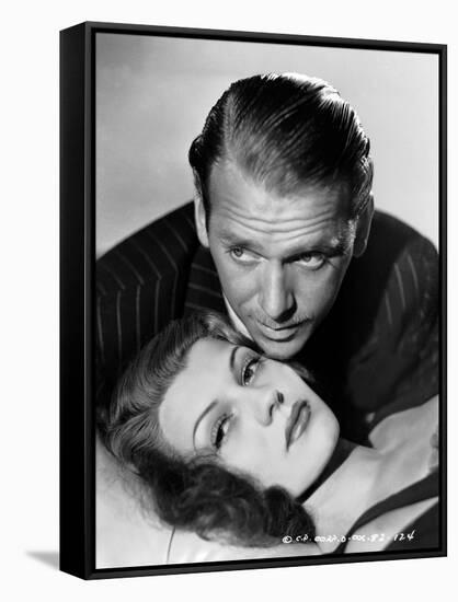 ANGELS OVER BROADWAY, 1940 directed by BEN HECHT AND LEE GARMES Douglas Fairbanks Jr. and Rita Hayw-null-Framed Stretched Canvas