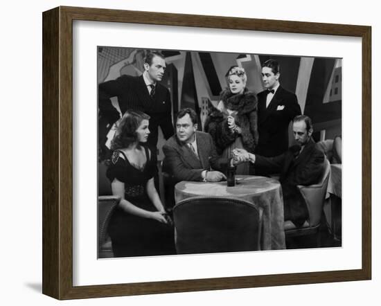 ANGELS OVER BROADWAY, 1940 directed by BEN HECHT AND LEE GARMES Rita Hayworth, Douglas Fairbanks Jr-null-Framed Photo