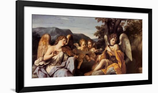 Angels Playing Music-Marcantonio Franceschini-Framed Art Print