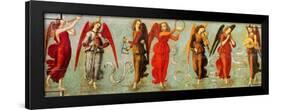 Angels Playing Musical Instruments, C.1475-97-Francesco Botticini-Framed Giclee Print