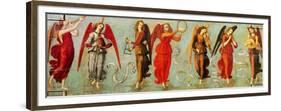 Angels Playing Musical Instruments, C.1475-97-Francesco Botticini-Framed Premium Giclee Print