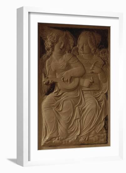 Angels Playing Musical Instruments-Agostino Di Duccio-Framed Giclee Print