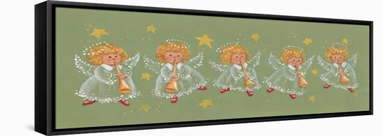 Angels Playing Trumpets-Beverly Johnston-Framed Stretched Canvas