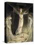 Angels Rolling away the Stone from the Sepulchre-William Blake-Stretched Canvas