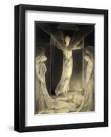 Angels Rolling away the Stone from the Sepulchre-William Blake-Framed Premium Giclee Print