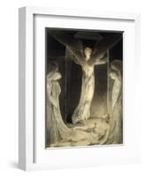 Angels Rolling away the Stone from the Sepulchre-William Blake-Framed Premium Giclee Print