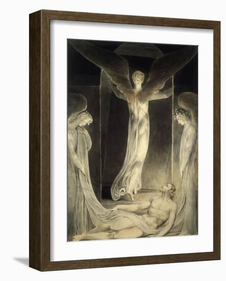 Angels Rolling away the Stone from the Sepulchre-William Blake-Framed Giclee Print