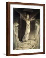 Angels Rolling away the Stone from the Sepulchre-William Blake-Framed Giclee Print