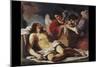 Angels Weeping over the Dead Christ-Guercino-Mounted Art Print