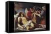 Angels Weeping over the Dead Christ-Guercino-Framed Stretched Canvas