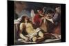 Angels Weeping over the Dead Christ-Guercino-Mounted Art Print