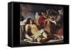 Angels Weeping over the Dead Christ-Guercino-Framed Stretched Canvas