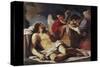 Angels Weeping over the Dead Christ-Guercino-Stretched Canvas